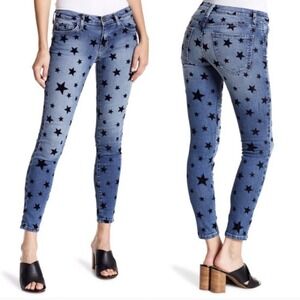Current Elliott Stiletto Flocked Star Jean Size 27